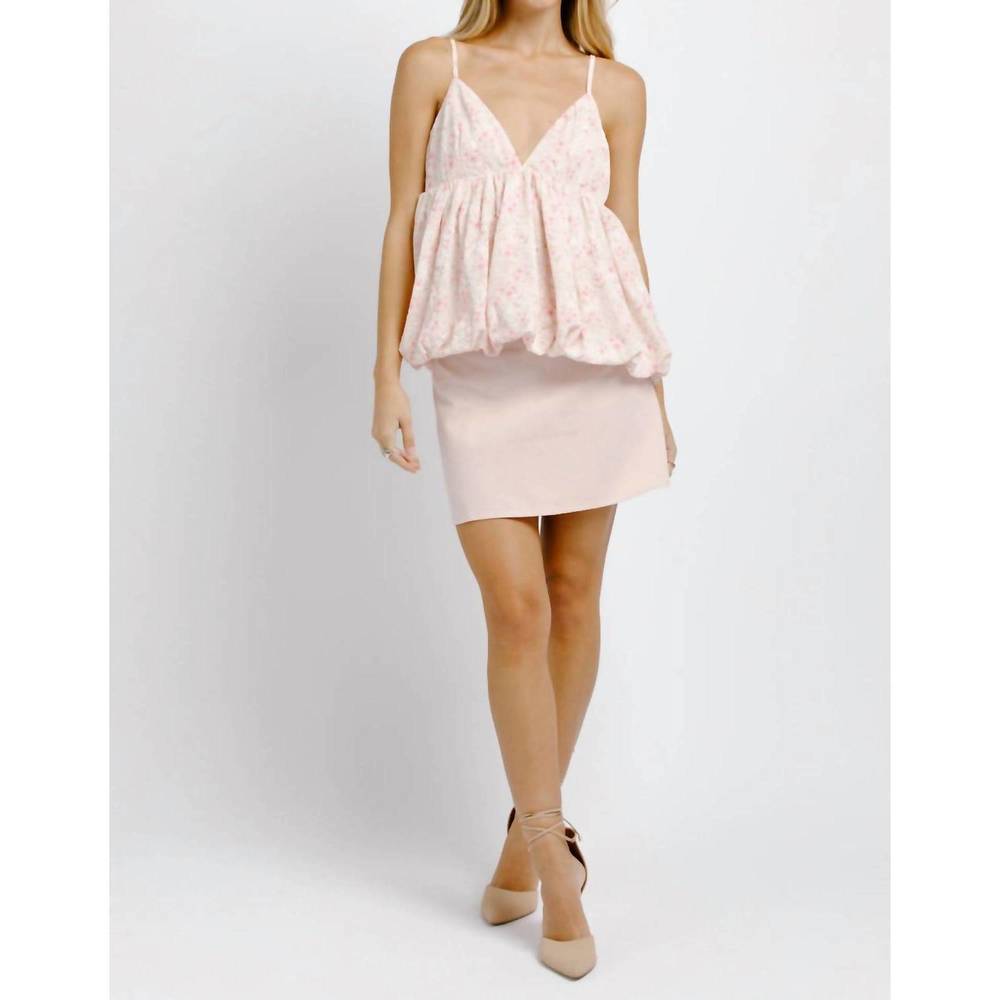 NEW DAISY blossom floral sleeveless tank in blush pink